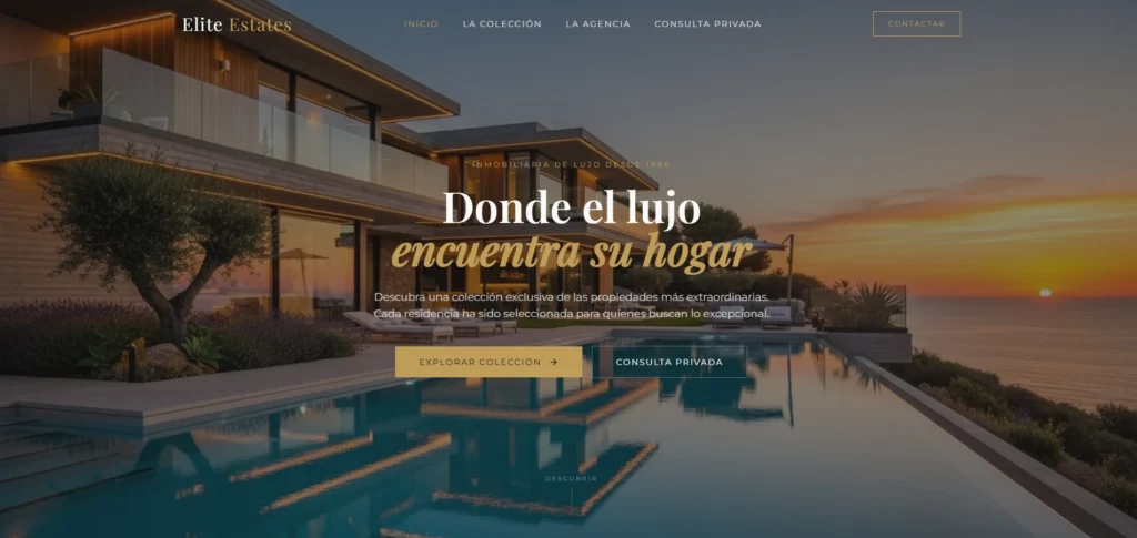 Elite Estate - Diseño web Inmobiliaria